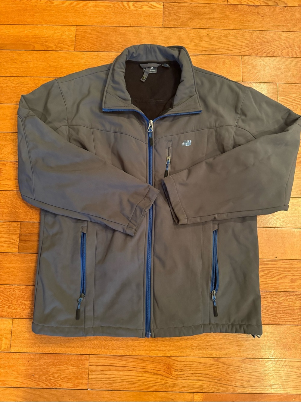 New Balance Men's Charcoal Gray Softshell Fleece-Lined Jacket